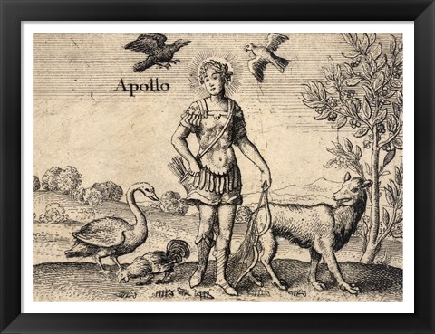 Framed Greek God Apollo Print