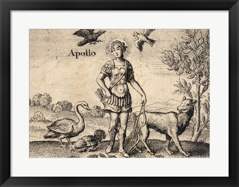 Framed Greek God Apollo Print