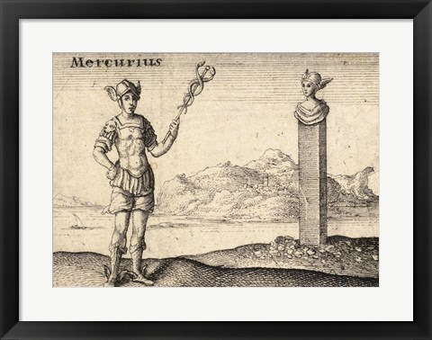 Framed Greek God Mercury Print