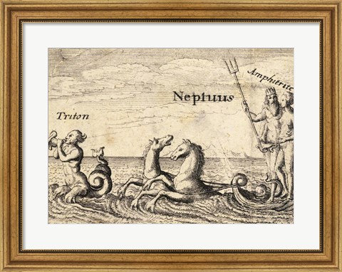 Framed Greek Gods Neptune Print