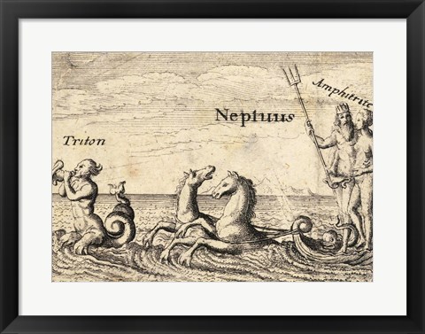 Framed Greek Gods Neptune Print