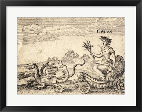 Framed Greek God Ceres Print