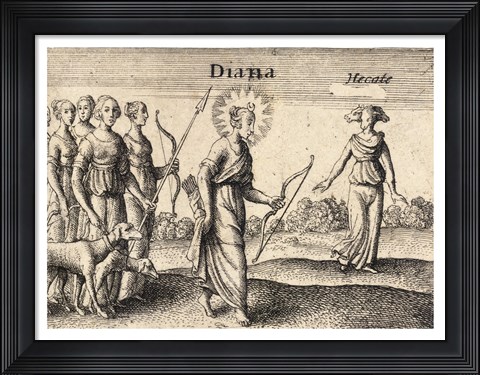 Framed Greek Gods Diana Print