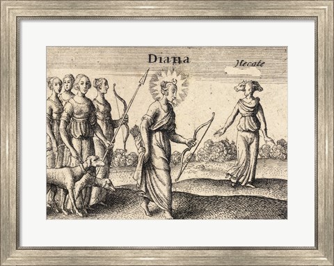 Framed Greek Gods Diana Print