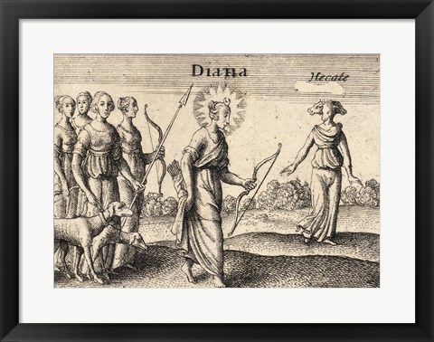 Framed Greek Gods Diana Print