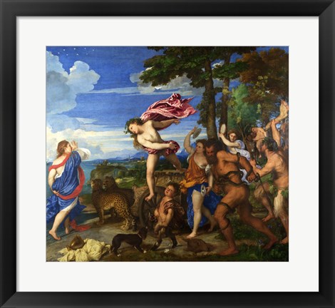 Framed Titian Bacchus and Ariadne Print