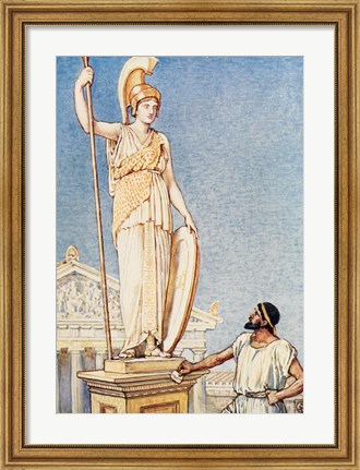Framed Figure of the Colossal Goddess Print