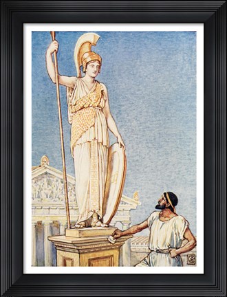 Framed Figure of the Colossal Goddess Print