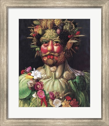Framed Holy Roman Emperor Rudolf II as Vertumnus Print