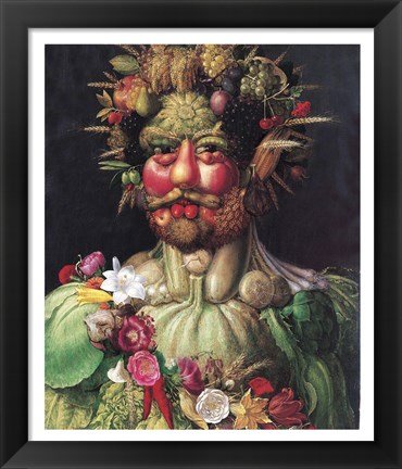 Framed Holy Roman Emperor Rudolf II as Vertumnus Print