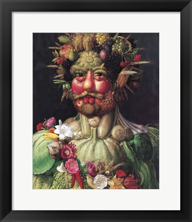 Framed Holy Roman Emperor Rudolf II as Vertumnus Print