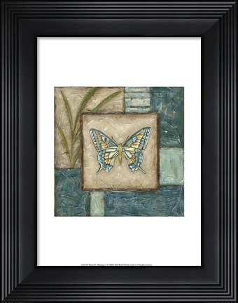 Framed Butterfly Montage I Print