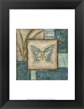 Framed Butterfly Montage I Print