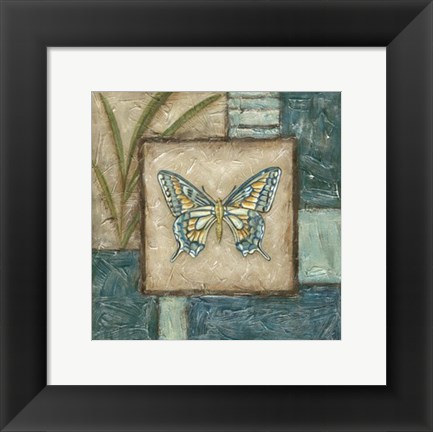 Framed Butterfly Montage I Print