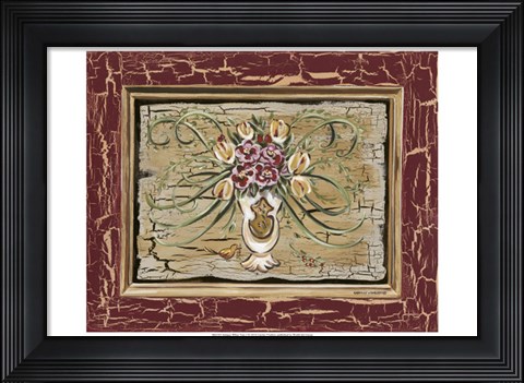 Framed Antique White Vase I Print