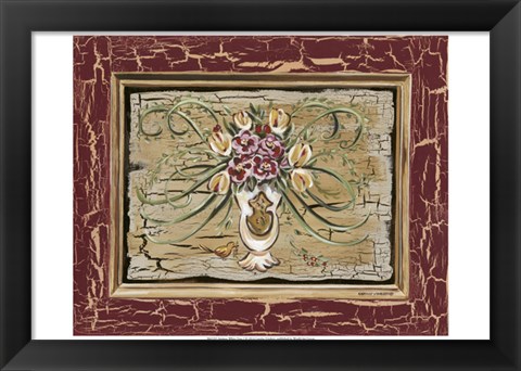 Framed Antique White Vase I Print