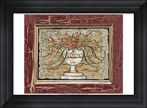 Framed Antique White Vase II Print