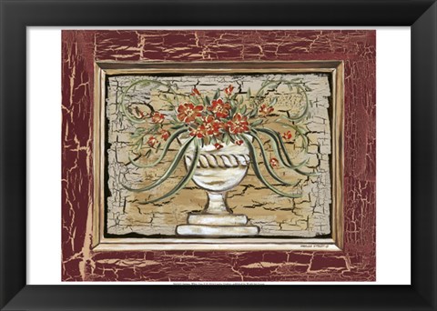 Framed Antique White Vase II Print