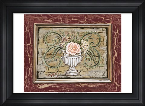 Framed Antique White Vase III Print
