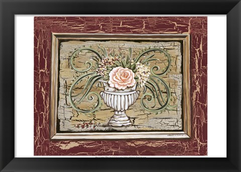 Framed Antique White Vase III Print