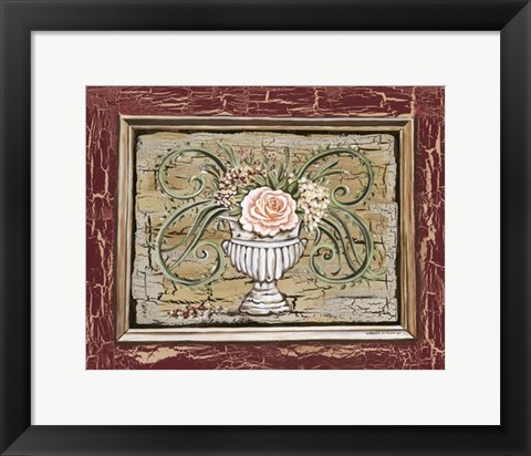 Framed Antique White Vase III Print