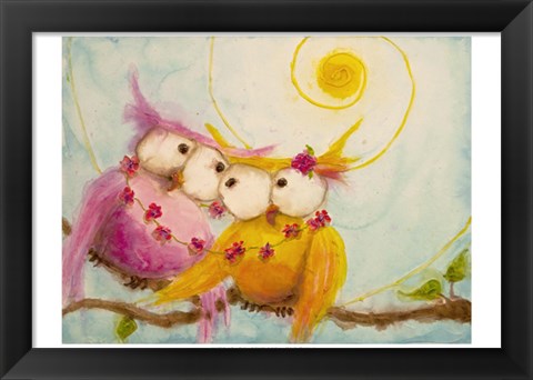 Framed Hoo&#39;s Bound by Love Print