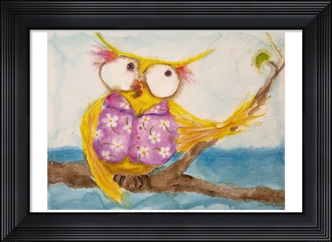 Framed Mr. Hoo in Paradise Print