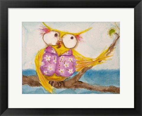 Framed Mr. Hoo in Paradise Print