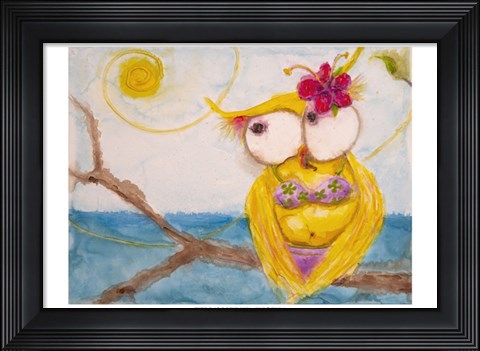 Framed Ms. Hoo in Paradise Print