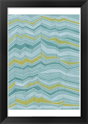 Framed Tectonic Stripes I Print