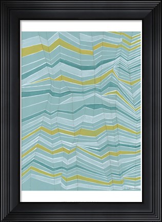Framed Tectonic Stripes II Print
