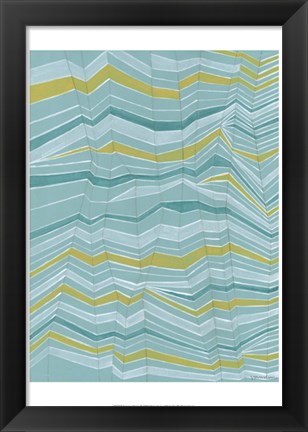 Framed Tectonic Stripes II Print