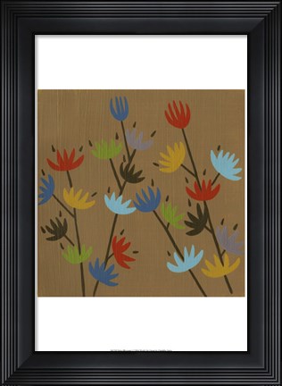 Framed Retro Blossoms I Print