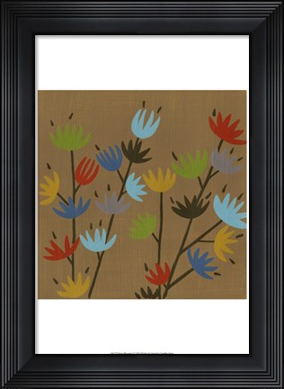 Framed Retro Blossoms II Print