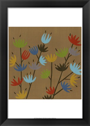 Framed Retro Blossoms II Print