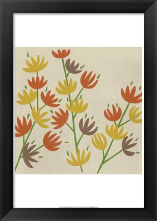 Framed Retro Blossoms III Print