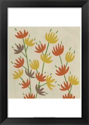 Framed Retro Blossoms IV Print