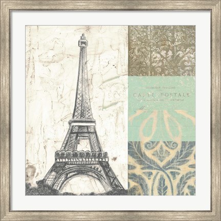 Framed Paris Tapestry I Print