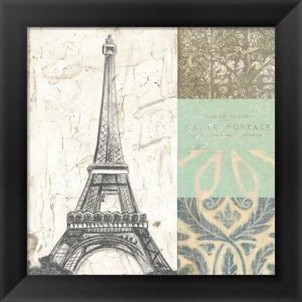 Framed Paris Tapestry I Print