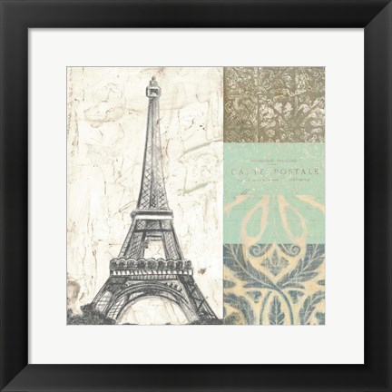 Framed Paris Tapestry I Print
