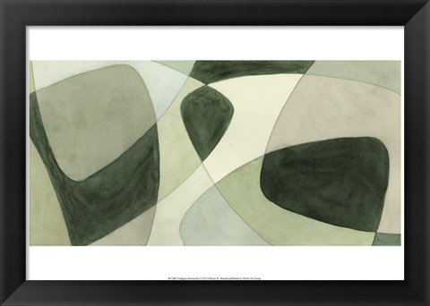 Framed Verdigris Intersection I Print