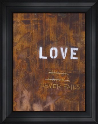Framed Love Never Fails I Print