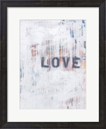 Framed Love Never Fails II Print
