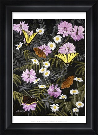 Framed Tapestry of Butterflies Print