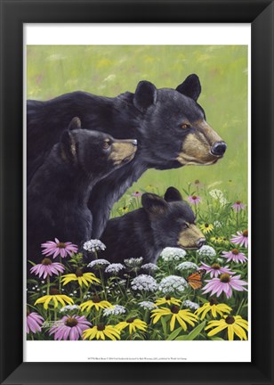 Framed Black Bears Print