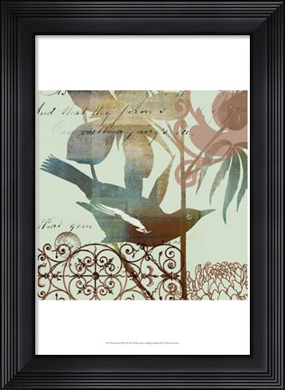 Framed Fanciful Bird I Print