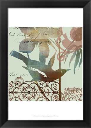 Framed Fanciful Bird I Print