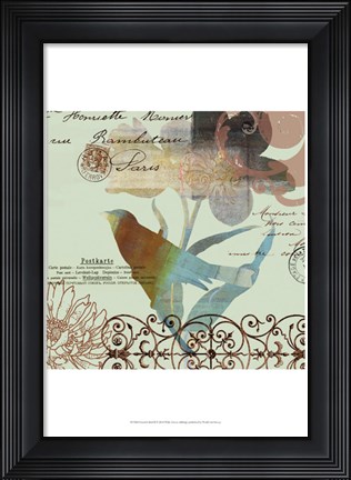 Framed Fanciful Bird II Print