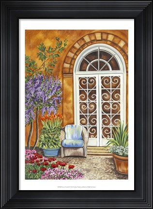 Framed Tuscan Veranda I Print