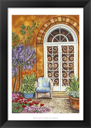 Framed Tuscan Veranda I Print